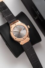 Hublot Classic Fusion King Gold Gray Dial Replica Watch JJF Factory 38mm - Image 2