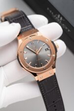 Hublot Classic Fusion King Gold Gray Dial Replica Watch JJF Factory 38mm - Image 3