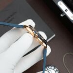 Hublot Classic Fusion King Gold Replica Watch Dial Blue Movement SW300 Crocodile Leather Strap 42mm - Image 5