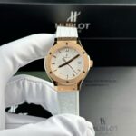 Hublot Classic Fusion King Gold Replica Watch Womens White HB Factory 33mm