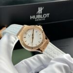 Hublot Classic Fusion King Gold Replica Watch Womens White HB Factory 33mm - Image 3