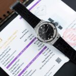 Hublot Classic Fusion Black Dial Imitation Watches Custom Natual Diamonds Automatic SW300 Movement 42mm