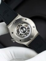 Hublot Classic Fusion Black Dial Imitation Watches Custom Natual Diamonds Automatic SW300 Movement 42mm - Image 8