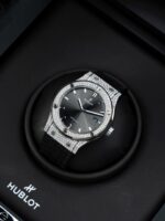 Hublot Classic Fusion Gray Dial Imitation Watches Custom Natual Diamonds Automatic SW300 Movement 42mm - Image 3