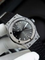 Hublot Classic Fusion Gray Dial Imitation Watches Custom Natual Diamonds Automatic SW300 Movement 42mm - Image 5