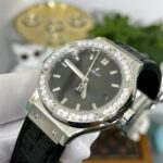Hublot Replica Watch Classic Fusion Custom Moissanite Diamonds Black Dial 33mm - Image 5