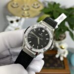 Hublot Replica Watch Classic Fusion Custom Moissanite Diamonds Black Dial 33mm - Image 3