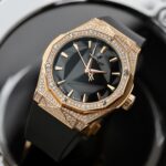 Hublot Orlinski King Gold Replica Watch Full Moissanite Diamond 40mm - Image 5
