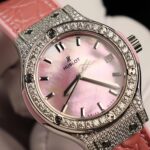 Hublot Classic Fusion Replica Watch Mother Of Pearl Dial + Moissanite Diamonds 33mm - Image 7