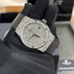 Hublot Replica Watch Classic Fusion Custom Full Moissanite Diamonds 42mm - Image 3
