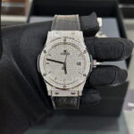 Hublot Replica Watch Classic Fusion Custom Full Moissanite Diamonds 42mm - Image 2