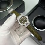 Hublot Classic Fusion Titanium Green Replica Watch Custom Moissanite Diamonds 33mm - Image 4