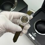 Hublot Classic Fusion Titanium Green Replica Watch Custom Moissanite Diamonds 33mm - Image 3