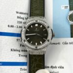 Hublot Classic Fusion Titanium Green Replica Watch Custom Moissanite Diamonds 33mm - Image 6