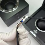 Hublot Classic Fusion Titanium Green Replica Watch Custom Moissanite Diamonds 33mm - Image 7