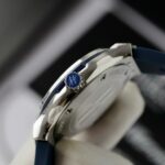 Hublot Classic Fusion Titanium Dial Blue Replica Watch Custom Moissanite Diamonds 33mm - Image 4