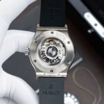 Hublot Classic Fusion Titanium Gray Dial Replica Watches Movement SW300 Rubber Strap 42mm - Image 7