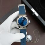 Hublot Classic Fusion Titanium Blue Replica Watch Movement SW300 Rubber Strap 42mm