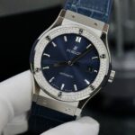 Hublot Classic Fusion Titanium Bezel Diamonds Blue Color Replica Watch HB Factory 42mm - Image 2