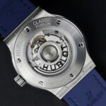Hublot Classic Fusion Titanium Replica Watches Blue Dial Custom Moissanite Diamonds 42mm - Image 8