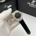Hublot Classic Fusion Titanium Replica Wacth Black Custom Moissanite Diamonds 33mm - Image 4
