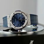 Hublot Classic Fusion Titanium Replica Watches Blue Dial Diamonds CZ HB Factory 42mm - Image 4
