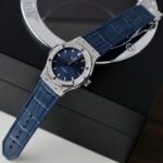 Hublot Classic Fusion Titanium Replica Watches Blue Dial Diamonds CZ HB Factory 42mm - Image 2