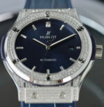 Hublot Classic Fusion Titanium Replica Watches Blue Dial Diamonds CZ HB Factory 42mm - Image 5