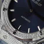 Hublot Classic Fusion Titanium Replica Watches Blue Dial Diamonds CZ HB Factory 42mm - Image 8