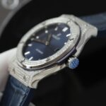 Hublot Classic Fusion Titanium Replica Watches Blue Dial Diamonds CZ HB Factory 42mm - Image 9