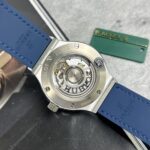 Hublot Classic Fusion Titanium Replica Watch Blue Leather Strap JJF 38mm - Image 6