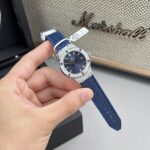 Hublot Replica Watch Classic Fussion Custom Blue Dial Moissanite Diamonds 33mm - Image 3