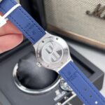 Hublot Replica Watch Classic Fussion Custom Blue Dial Moissanite Diamonds 33mm - Image 7