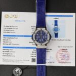 Hublot Fake Watch Big Bang Chronograph Blue Custom Moissanite Diamonds 44mm