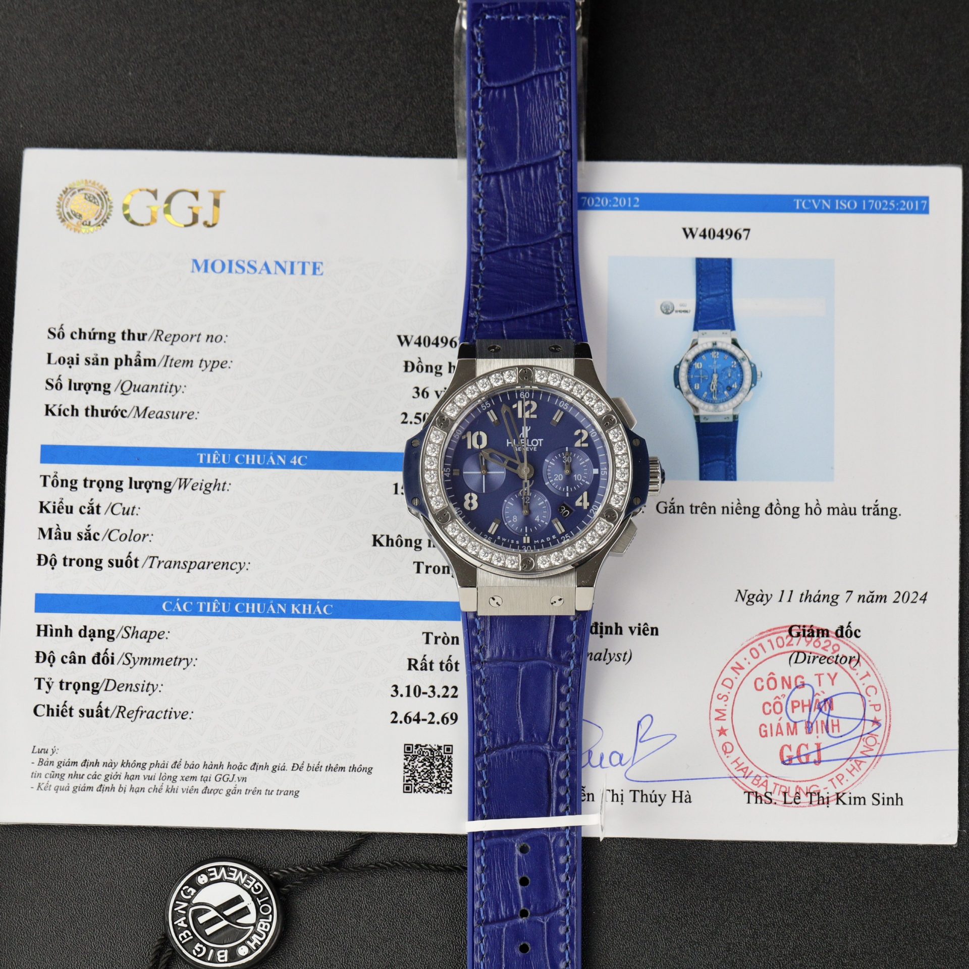 Dong-Ho-Hublot-Dinh-Kim-Cuong-Moissanite-Big-Bang-Chronograph-44mm-4.jpg Hublot Fake Watch Big Bang Chronograph Blue Custom Moissanite Diamonds 44mm - Image 1