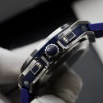 Hublot Fake Watch Big Bang Chronograph Blue Custom Moissanite Diamonds 44mm - Image 8