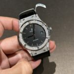 Hublot Replica Watch With Full Diamond Moissanite Diamonds Black Dial Men-s 42mm - Image 4