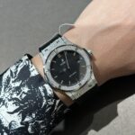 Hublot Replica Watch With Full Diamond Moissanite Diamonds Black Dial Men-s 42mm - Image 8