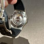 Hublot Replica Watch With Full Diamond Moissanite Diamonds Gray Dial Leather Strap 42mm - Image 5