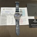 Hublot Replica Watch With Full Diamond Moissanite Diamonds Blue Dial 42mm
