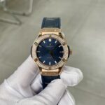 Hublot Classic Fusion Blue With Diamond Bezel Replica Watch HB Factory 38mm