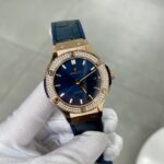 Hublot Classic Fusion Blue With Diamond Bezel Replica Watch HB Factory 38mm - Image 3