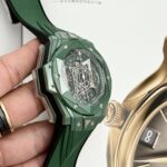 Hublot Best Replica Watch Big Bang Sang Bleu II Green Ceramic BBF 45mm - Image 6