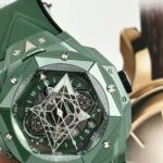 Hublot Best Replica Watch Big Bang Sang Bleu II Green Ceramic BBF 45mm - Image 5