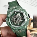 Hublot Best Replica Watch Big Bang Sang Bleu II Green Ceramic BBF 45mm - Image 4