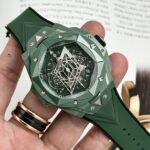 Hublot Best Replica Watch Big Bang Sang Bleu II Green Ceramic BBF 45mm - Image 3