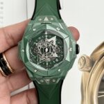 Hublot Best Replica Watch Big Bang Sang Bleu II Green Ceramic BBF 45mm - Image 2