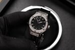 Hublot Replica 1:1 Watch With Diamonds Bezel Black Dial HB Factory 33mm