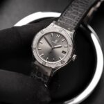 Hublot Replica 1:1 Watch With Diamonds Bezel Gray Dial HBF 33mm