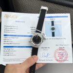 Hublot Classic Fusion Replica Watch Black Dial Custom Moissanite Diamonds 33mm